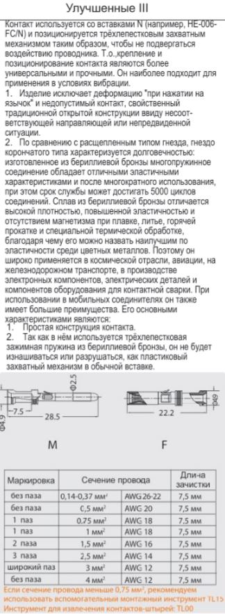 Контакт-штырь CESM-1.0/N 1010191100802: Технические характеристики