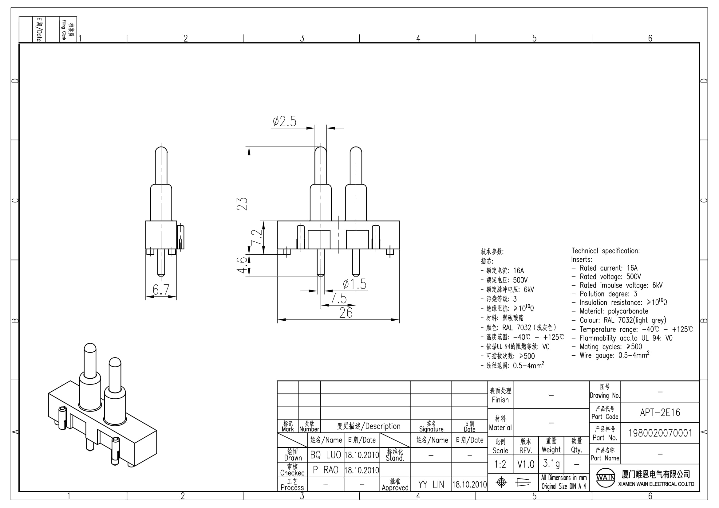 Переходник для печатных плат APT-2E16 1980020070001: Описание