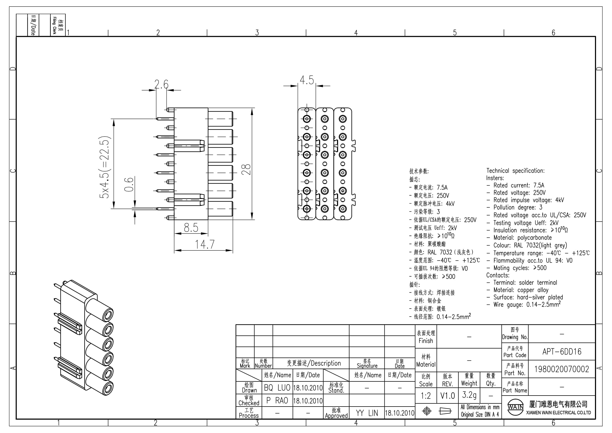 Переходник для печатных плат APT-6DD16 1980020070002: Описание