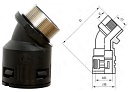 Фитинг угловой 45° M63/AD54.5 с металлической резьбой, арт. B7602146322G - фото 1