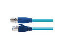 Цилиндрический соединитель-вилка/RJ45 (каб.сборка) M12-M08X-T/RJ45-T-5.0-PUR-Cat.6a 1630084014015 - фото 1