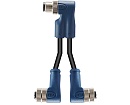 Y-разветвитель вилка/2 розетки с кабелем M12Y-M04A-S/2M12-F04A-S-5.0-PVC 1713020040324 - фото 1