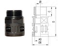 Фитинг прямой M25/AD28.5, арт. B7602125221G - фото 1