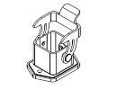 Корпус соединителя - блочная часть H3A-BK-1L/S 1100033251001 - фото 1