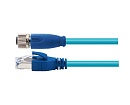 Цилиндрический соединитель-розетка/RJ45 (каб. сборка) M12-F04D-T/RJ45-T-5.0-PUR-Cat.5e 1630044024507 - фото 1