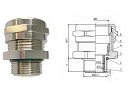 Фитинг прямой M63/AD54.5 для ПА гофрорукава в металлической оплетке, арт. B76021638140 - фото 1